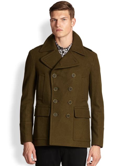 men's burberry peacoat|Burberry men coats sale.